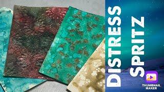 Christmas Colors: Tim Holtz Ranger Distress Spritz: Christmas Card Making with Added Sparkle