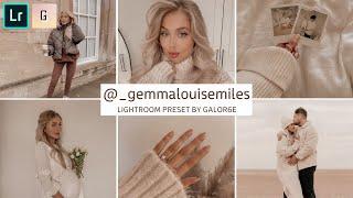 @_gemmalouisemiles Inspired Lightroom Preset | How To Edit Photos like Influencer Gemma Louise Miles