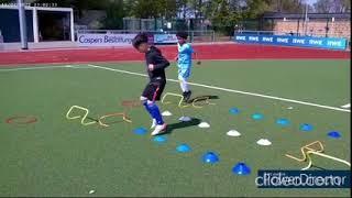 Fußballtraining mit Kindern - U9 Ballmitnahme in die Bewegung und Passkombination