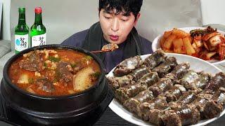 Spicy Sundae Gukbap (Korean style sausage soup) MUKBANG REALSOUND ASMR EATING SHOW