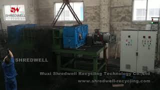 MS 2000L Steel Wire Shredder for burnt tyre wire bundles from pyrolysis