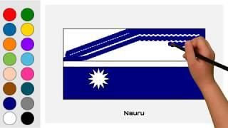 Flag of Nauru - Oceania