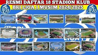 RESMI DAFTAR MARKAS KLUB BRI LIGA 1 MUSIM 2024 /2025