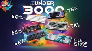 Top 10 Mechanical Keyboards Under 3000 in 2025 Amazon Filpkart Holi Sale 2025 India