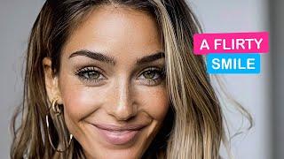 A flirty smile but she is not saying a word and you can feel this close