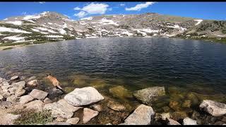 Alpine fishing brook trout Loch Lomond lake in Colorado