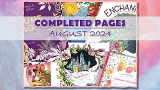 COMPLETED COLOURING PAGES | AUGUST 2024 | ADULT COLOURING