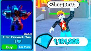 OMG! I BOUGHT FOR 1 GEM and SOLD FOR 1MGEMS TITAN FIREWORK MAN! NEW UPDATE! TOILET TOWER DEFENSE!