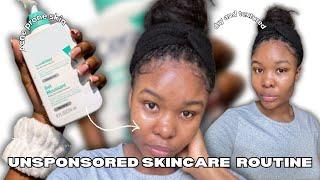 My 6-Step Glasslike Unsponsored Skincare Routine‼️ for Acne & Textured skin