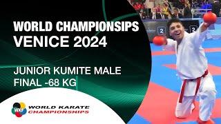 JUNIOR KUMITE MALE -68 KG FINAL | A. TONIOLO (ITA) VS A. MOHAMED (EGY) | WORLD KARATE FEDERATION