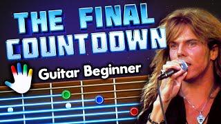 The Final Countdown Guitar Lessons for Beginners Europe Tutorial | Easy Chords + Lyrics