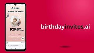 AI Powered Birthday Invitation Website Builder - birthdayinvites.ai