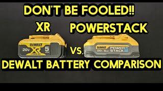 Powerstack vs XR! Don't be fooled! DeWalt battery comparison