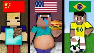 PAÍSES RETRATADOS NO MINECRAFT!