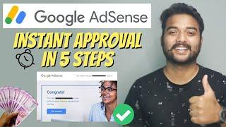  INSTANT Google Adsense Approval for Blogger & WordPress (5 Steps Process) - Fast Approval #shorts