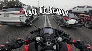 Come Ride to School With Me | Beginner Rider | Ninja 500