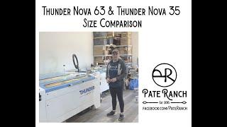 Thunder Nova Laser - Size comparison of Nova 63 vs Nova 35