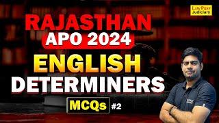 Rajasthan APO Exam 2024 | Determiners MCQs #2 | English for Rajasthan APO Exam 2024 | By Surya Sir