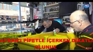 Pipetle Ayran  içmek?  | Kutuyu Açıp Bakmadan içmeyiniz