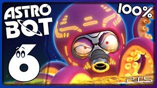 Astro Bot Walkthrough Part 6 - 100% (PS5) Octopus Boss / Bot of War