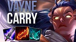 INSANE CHALLENGER VAYNE SOLO CARRY GAMEPLAY | CHALLENGER VAYNE ADC GAMEPLAY | Patch 10.8 S10