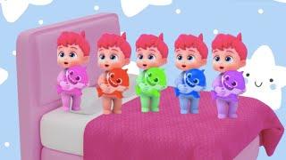 Five Little babies Jumping on the Bed | Kids Songs and Nursery Rhymes