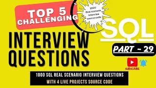 Most Asked SQL Technical Interview Questions Real Time Scenario Project Queries