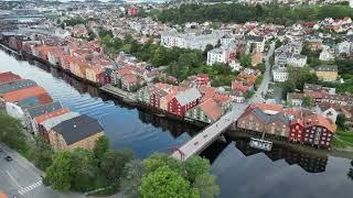 Trondheim sentrum fra drone 2