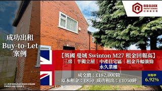 【成功買入+ 租出案例】曼城Swinton M27住宅區 回報率6.9%