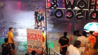 Drunk man vs Illuzion guards at Bangla Road, nightlife Phuket Thailand