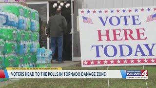 Voters head to the polls in tornado damage zone