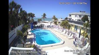 White Sands Beach Resort, Anna Maria Island, Florida - Live Pool Camera