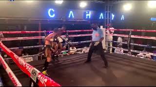 Prince Patel Stops Tanzania's Julias Thomas Kisarawe in round 9.