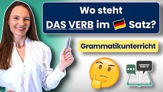 Satzbau - wo steht das Verb in einem deutschen Satz? I Deutsch lernen I a2, b1, b2