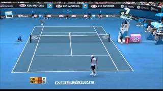 Roger Federer best forehand angle ever?‏