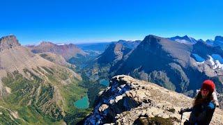 Swiftcurrent Mountain via Granite Park Trail in Montana's Glacier National Park in 4K