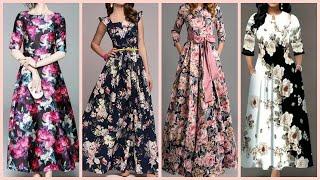 50+ Stylish Stunning yet trendy Floral printed maxi dresses designs/floral printed Long Gown design