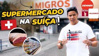 Como é comprar no supermercado suíço ! O país mais caro do mundo.