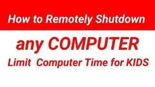 How to remote shutdown any computer