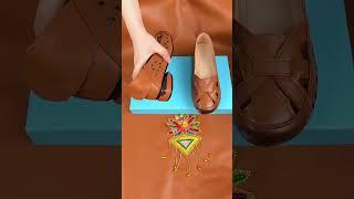 Brown And Black Shoes | Pure Leather | Girls Collection 