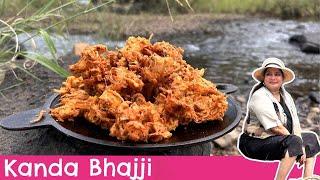 We made Kanda Bhajji in the nature! | Cooking Onion Pakodas in the wild | Chef Smita Deo