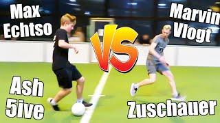 Fußball Challenge ️ Max VS ASH VS Marvin Vlogt VS Zuschauer ️ im Indoor Spielplatz ️ TipTap UNCUT