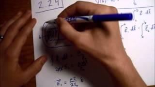 Griffiths Electrodynamics Problem 2.24: Potential Difference for Charged Coaxial Cylinders