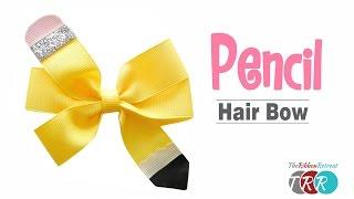 How to Make a Pencil Hair Bow - TheRibbonRetreat.com