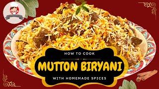 Best Mutton Biryani With Biryani Masala Recipe | Lamb Biryani | Using pressure cooker | Dum Biryani