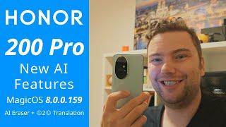 Honor 200 Pro  - MagicOS 8.0.0.159 brings new AI features