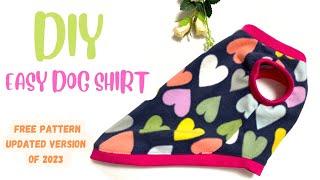 DIY: How to sew an EASY dog shirt without professional sewing skills/UPDATED FREE PATTERN 2023