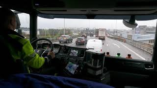 Driving Scania S540 - Stockholm (CabinView)