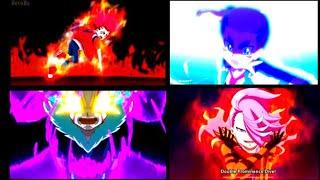 4 way collab: Derry Akabane vs CountryBlader vs Lane burst vs Lane Beyblade