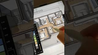 3D Architectural Floor Plan Sketch using the best iPad app for architects: Morpholio Trace